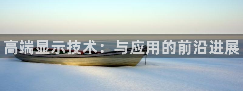 凯发在线官网：高端显示技术：与应用的前沿进展
