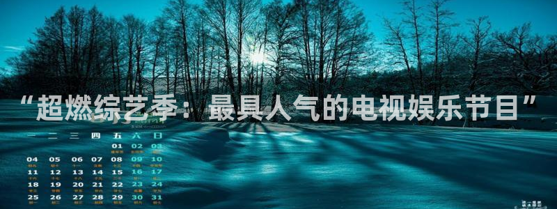 k8凯发的平台：“超燃综艺季：最具人气的电视娱乐节目”