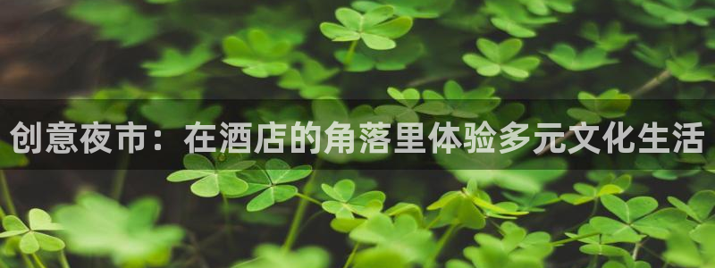 壹号平台下载：创意夜市：在酒店的角落里体验多元文化生活